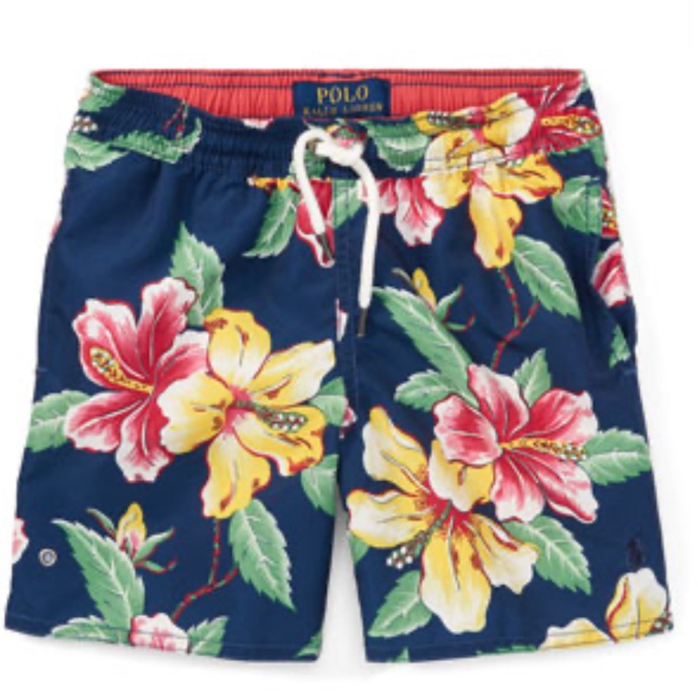 Ralph Lauren Childrenswear
Captiva Floral-Print Swim Trunks, sz10-13